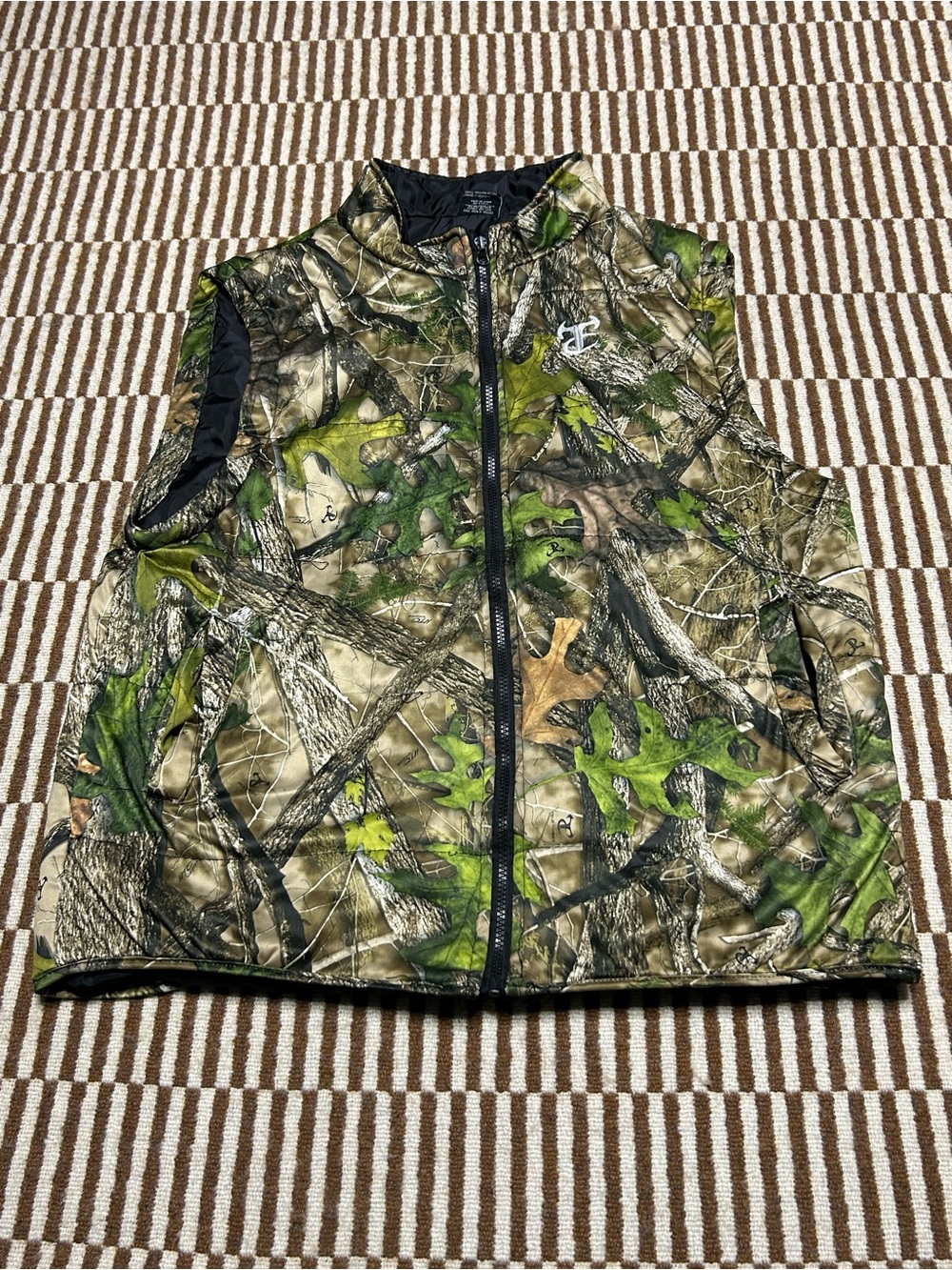 TrueTimber Camo Quilted Hunting Vest with Zip Front
